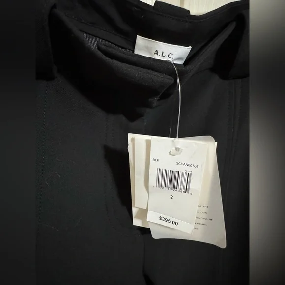 A.L.C. Classic Black Straight Leg Pants - Picture 4 of 4